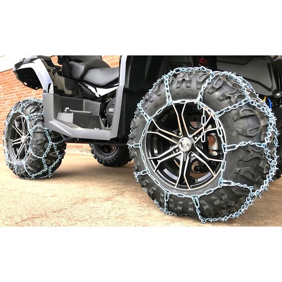 KIMPEX Kjettinger Kryss/Diamant med V-bar pigg for dekk 26x10 Til 27x12 (1 Par)