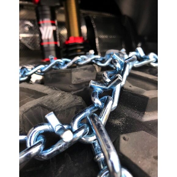 KIMPEX Kjettinger Kryss/Diamant med V-bar pigg for dekk 22x10 Til 25x8 (1 Par)