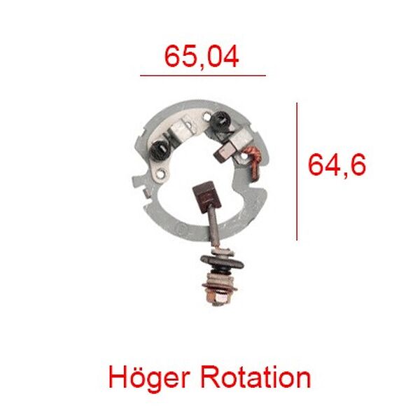 RICKS Startmotor kullbrygge Mitsuba Right Hand Plate / medsols rotasjon
