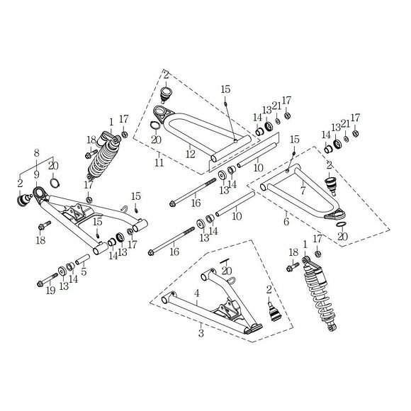 SMC Fremre høyre øvre leddarm SMC XLE300