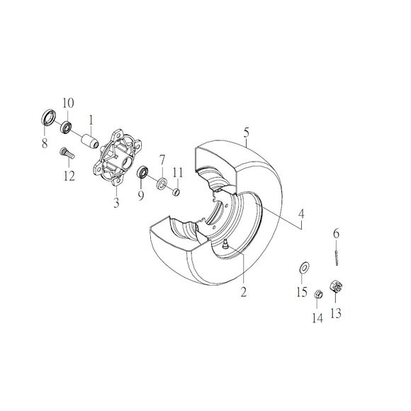 SMC Hjullager Foran Ytre 6202 CS05/2A Wildcat 520 mfl.