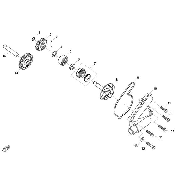 CF MOTO Vannpumpelager 3200A CF Moto C-Force 800 EFI