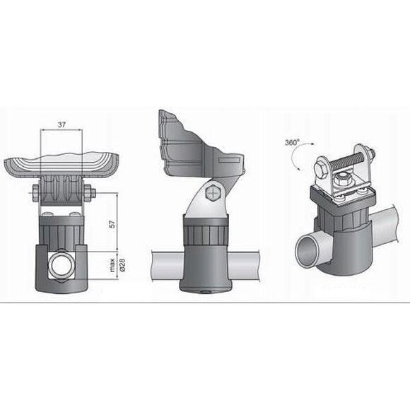 ATV-PRO Universal Rørfeste for Ekstralys 360