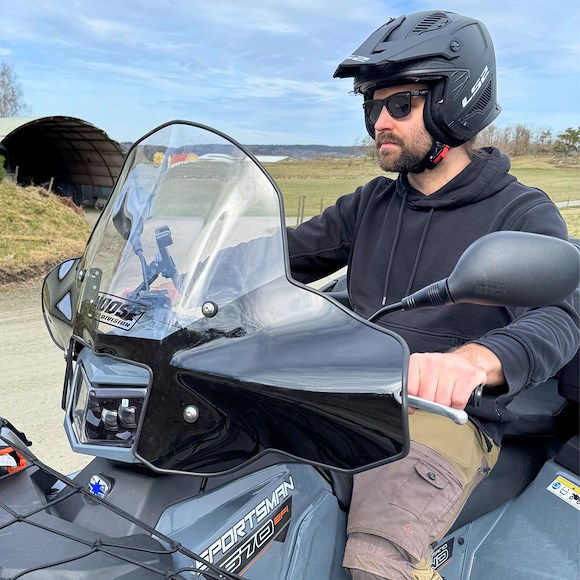 MOOSE Moose ATV vindrute Universal med Cut-out