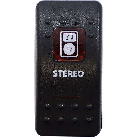 MOOSE Strømbryter dashbord Stereo rød