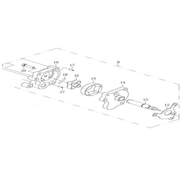 CF MOTO Oljepumpe komplett CF Moto/Goes 500/600