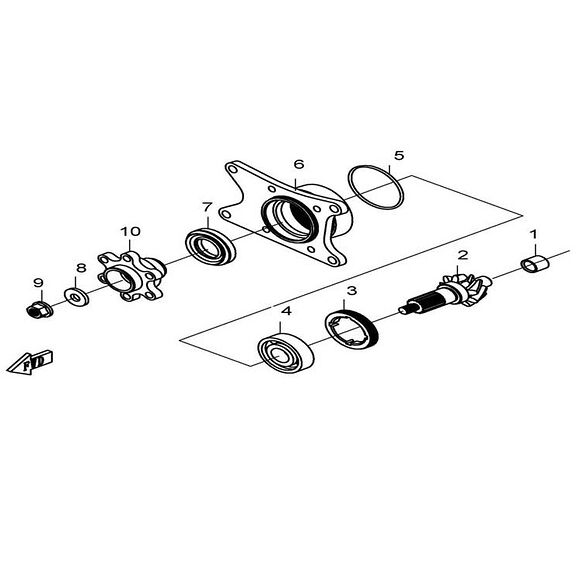 CF MOTO Pakningsboks bakre differensial CF Moto 450/500/520/600 35 x 61 x 9