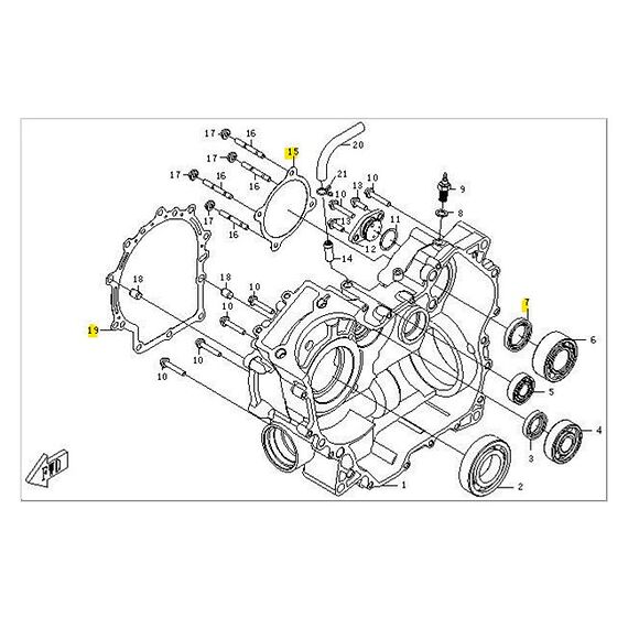 ATV LAB Pakningssett Variator CF Moto 500 / Goes 520