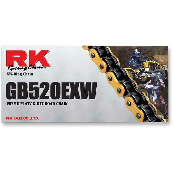 RK ATV/MX Kjede gull RK GB520EXW 100 lenker