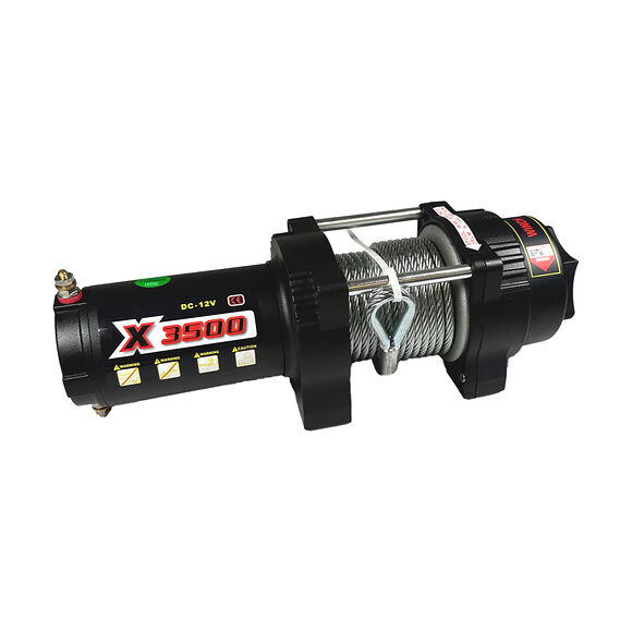 ROUGHWORX ATV Vinsj 12v 1588KG - 3500LBS Stålvaier