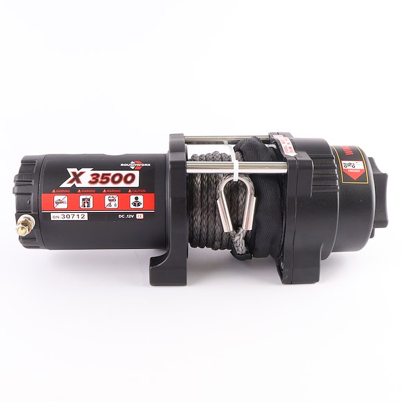 ROUGHWORX Henger/Redskaps Vinsj 12v 1588KG - Syntetisk Tau - Hurtigkoppling