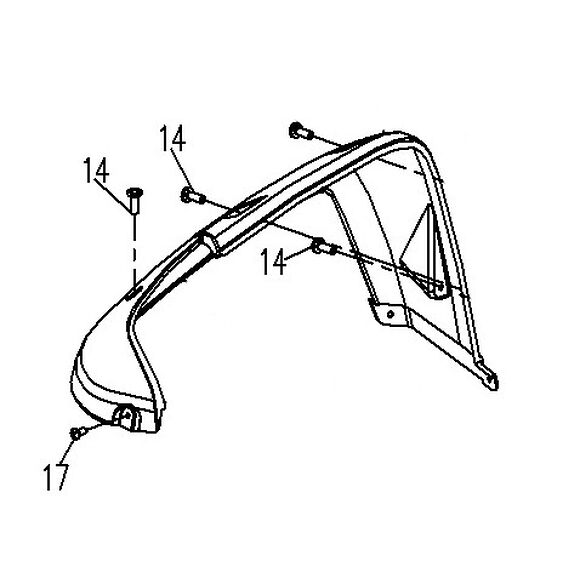 CF MOTO Skjermkanter foran høyre CF Moto C Force 500/600