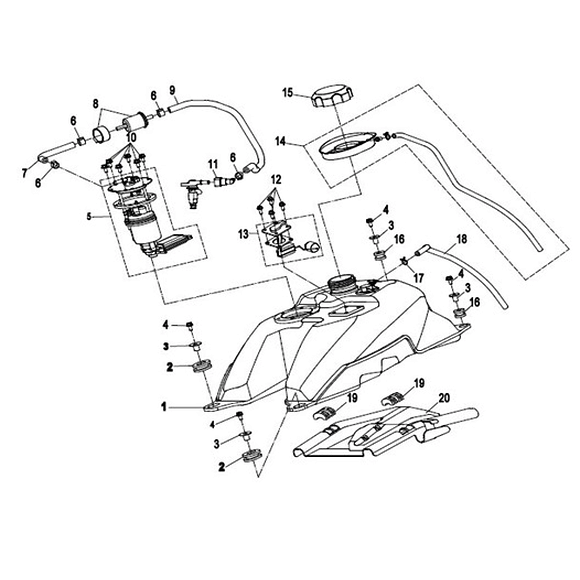 CF MOTO Tankmåler CF Moto C Force 550
