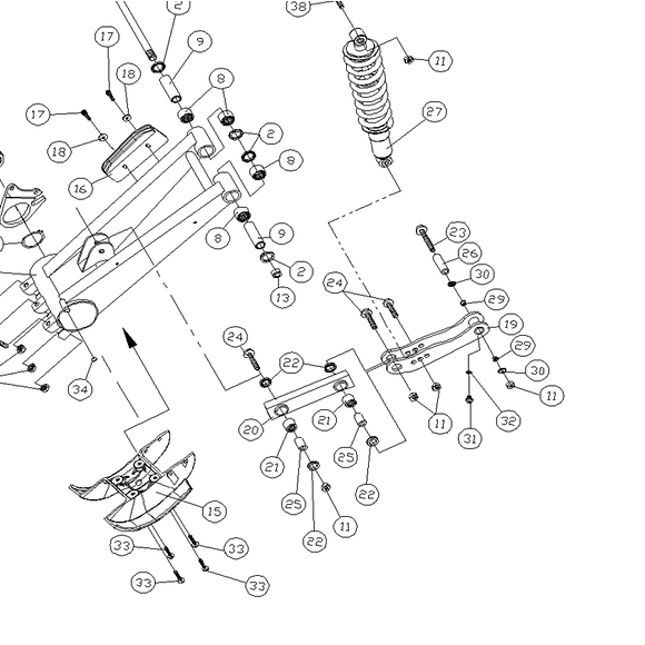 DINLI Bøssingledd Dinli 450 2005-2006