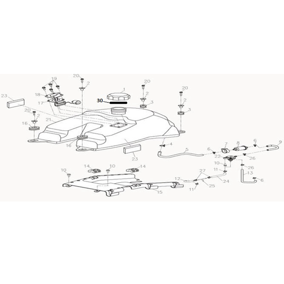 CF MOTO Drivstoffslange CF Moto 500/Goes 520/525