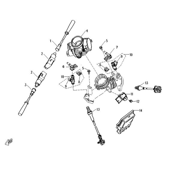 ATV LAB Tenningskabel CF Moto 800 sylinder 2