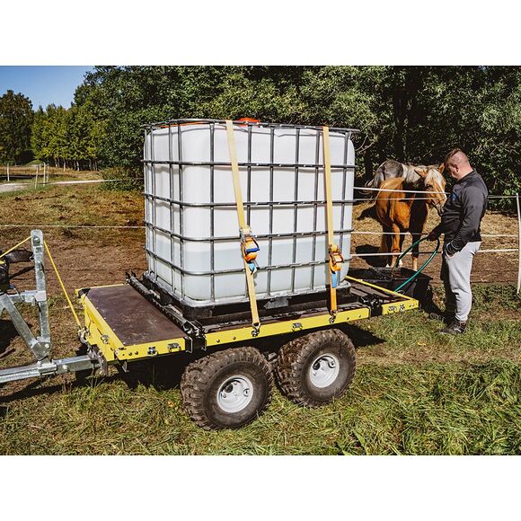 Iron Baltic (IB) Tømmerbjelker/IBC-tankfeste IB Flakvogn Boggie 1200 Høybyggd