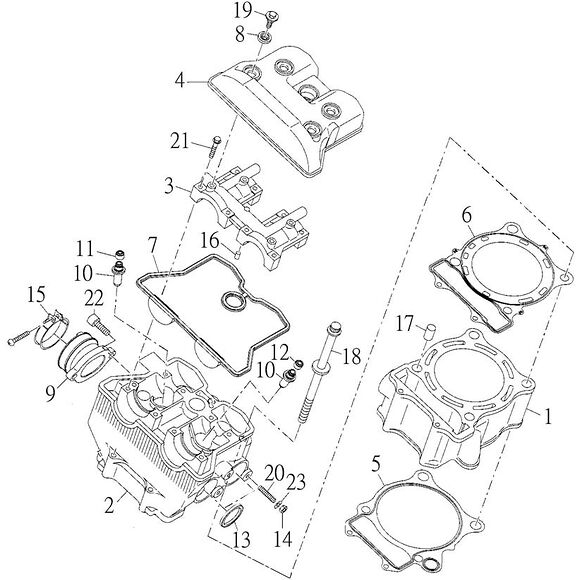 SMC Topplokkspakning SMC Wildcat 500
