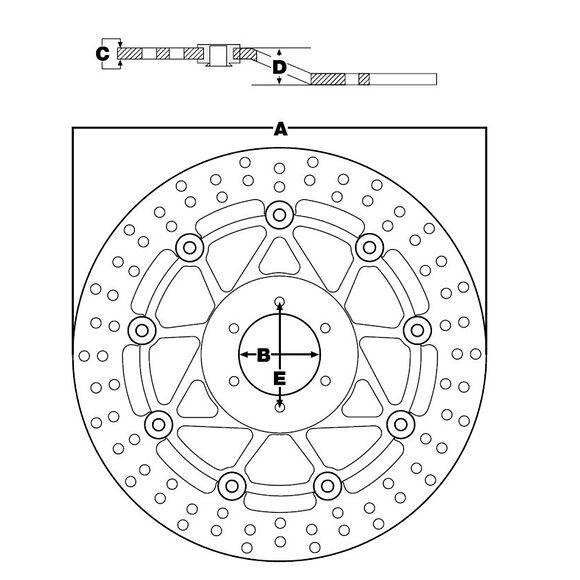 TRW Bremseskive foran KTM XC 450/505 ATV 08–