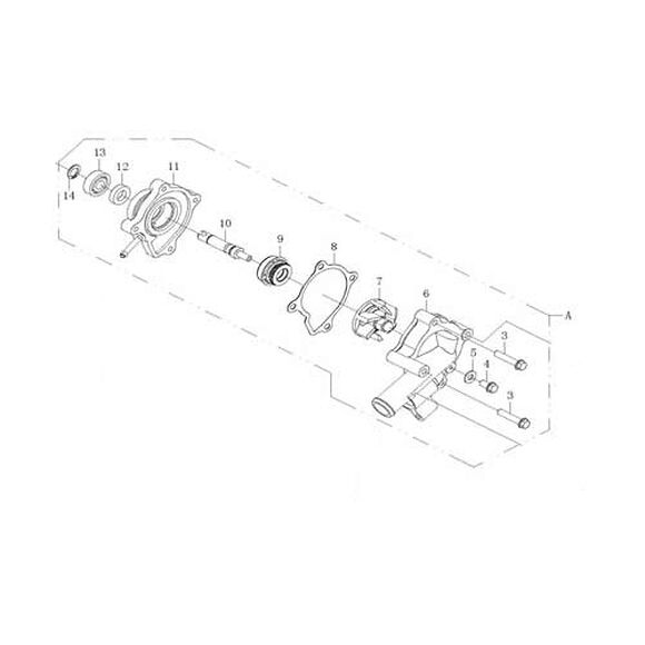 CF MOTO Vannpumpe komplett CF Moto 500