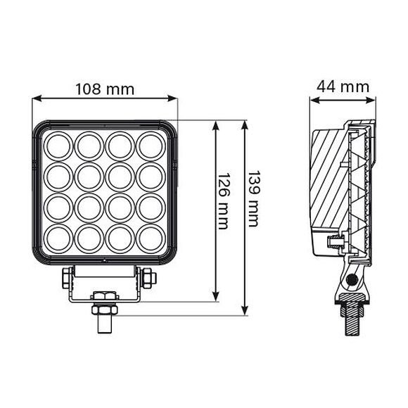 HBA 2stk Arbeidsbelysning 0727 27W / 3040 Lumen Med Kabelsett