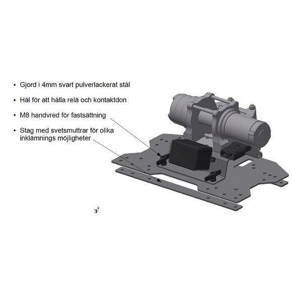 ROUGHWORX ATV-vinsj med hurtigfeste - Roughworx X 3500 S