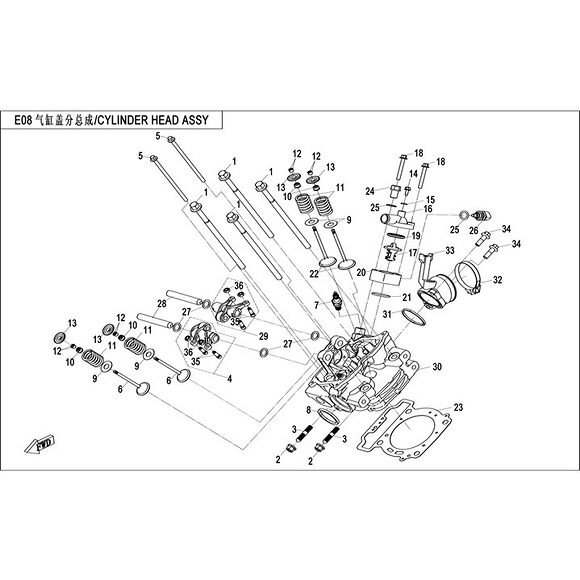 CF MOTO Eksosventil CF Moto C Force 450/520/550/800