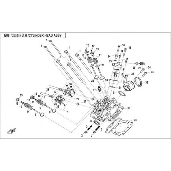 CF MOTO Ventilskive undre CF Moto C Force 450/520/550/800