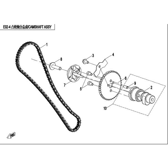 CF MOTO Styrestift til kamdrev CF Moto C Force 450/520/550/800